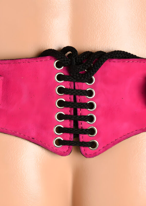 Bodice Deluxe Leather Corset Harness - Pink