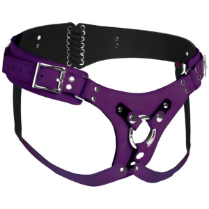 Bodice Deluxe Leather Corset Harness - Purple