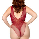 Burgundy Bodysuit Plus Size 1X 2X