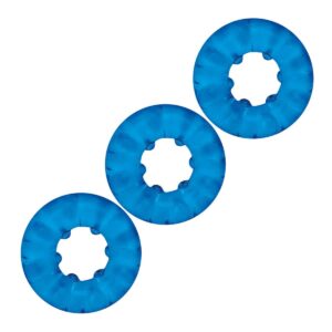 Buy the Blue Line 3 Pack Ribbed Rider Cock Ring Set at Cloud Climax