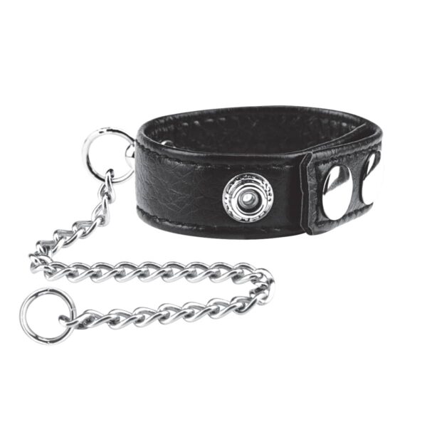 Buy the Blue Line Snap Cock Ring With Leash at Cloud Climax