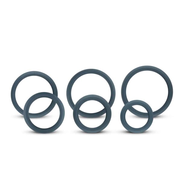 Buy the Boners 6-Piece Cock Ring Set Grey at Cloud Climax