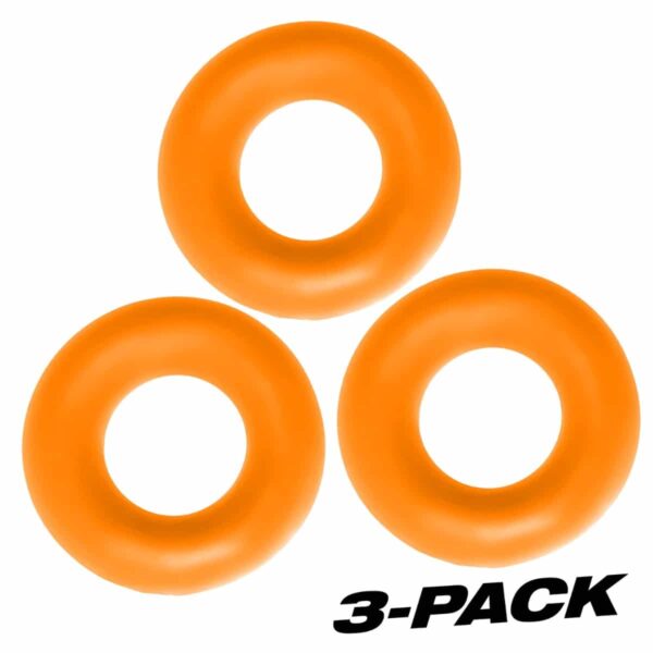 Buy the Oxballs Fat Willy 3 Pack Jumbo Cock Rings Orange at Cloud Climax