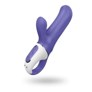 Buy the Satisfyer Vibes Magic Bunny Vibrator Blue at Cloud Climax