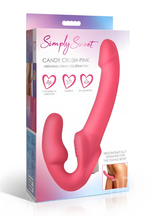 Candy Crush Pink Vibrating Strapless Strap On