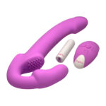 Candy Crush Purple Vibrating Strapless Strap On With Remote