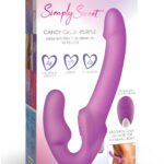 Candy Crush Purple Vibrating Strapless Strap On With Remote