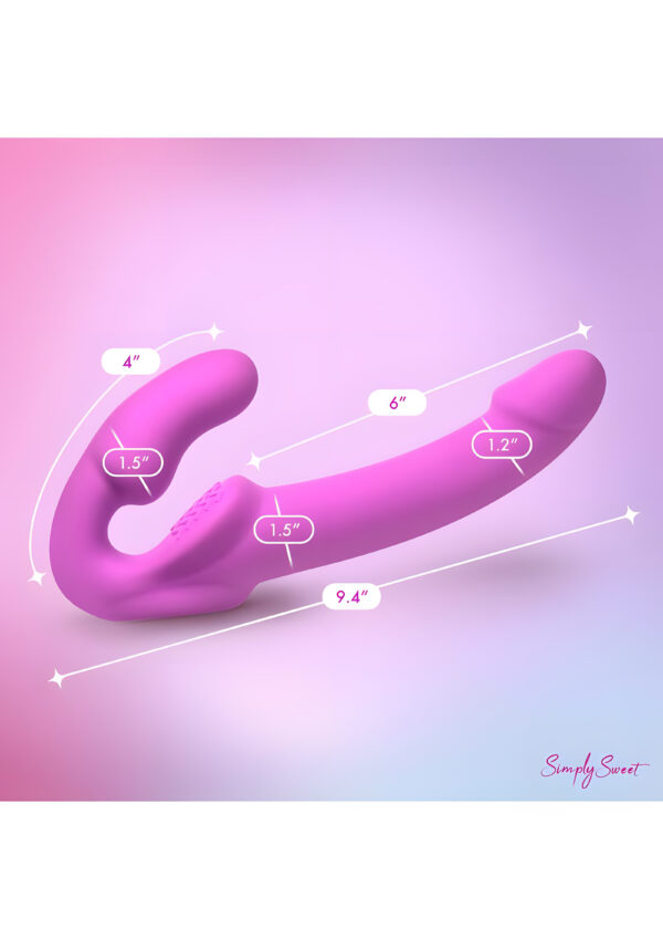 Candy Crush Purple Vibrating Strapless Strap On With Remote