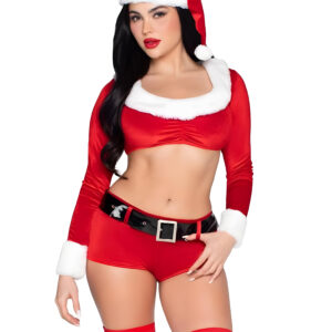Christmas Cutie Costume Large Red White 4pc
