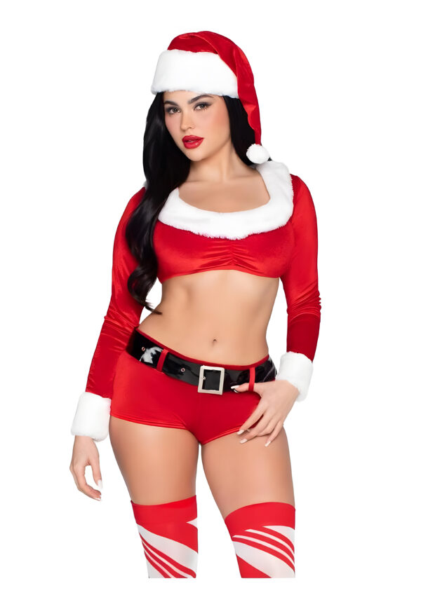 Christmas Cutie Costume Large Red White 4pc