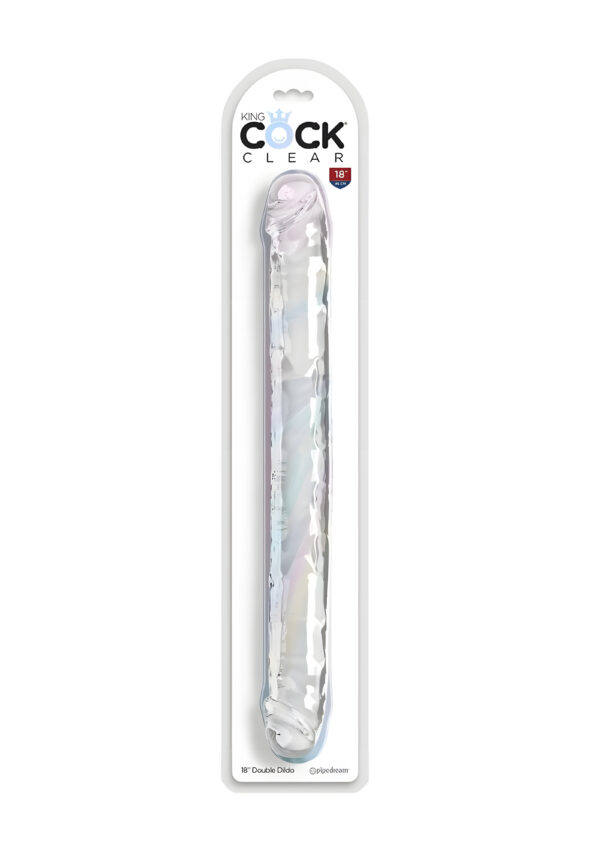 Clear King Cock Double Dildo 18 Inches