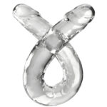 Clear King Cock Double Dildo 18 Inches