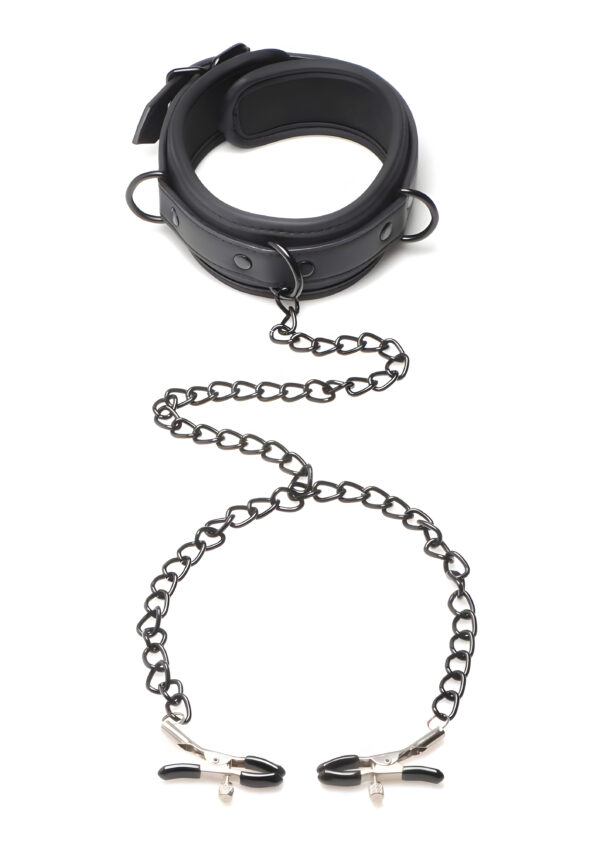 Collared Temptress Nipple Clamp Collar