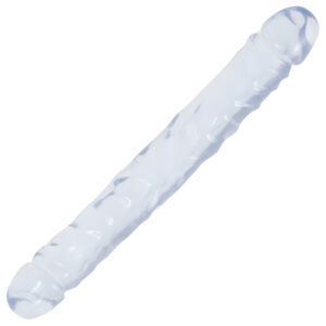 Crystal Jellies Jr Double Dong 12 Inch Clear