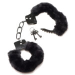 Cuffed in Fur Furry Handcuffs Black