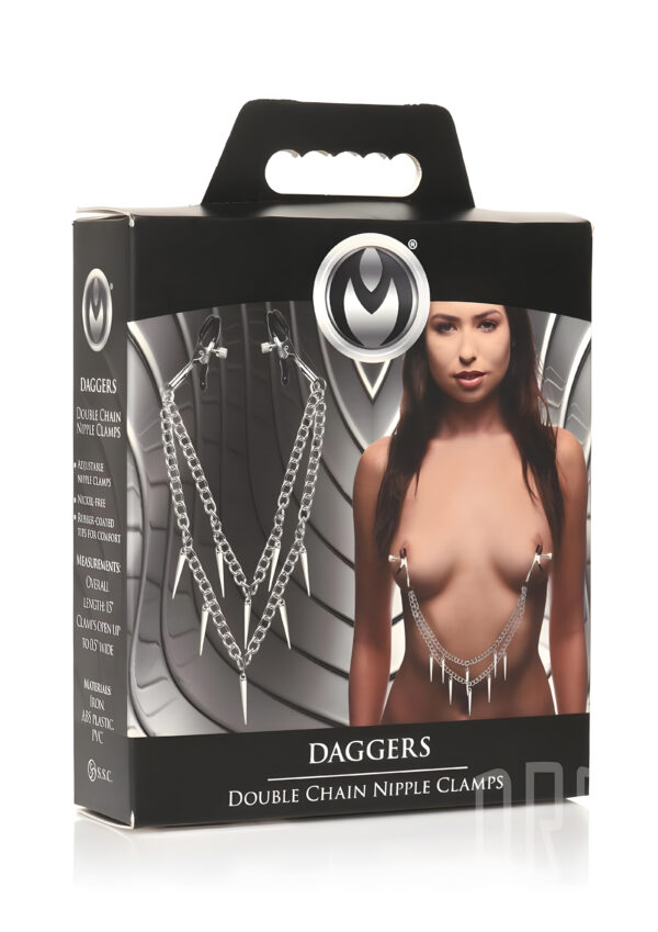 Daggers Double Chain Nipple Clamps
