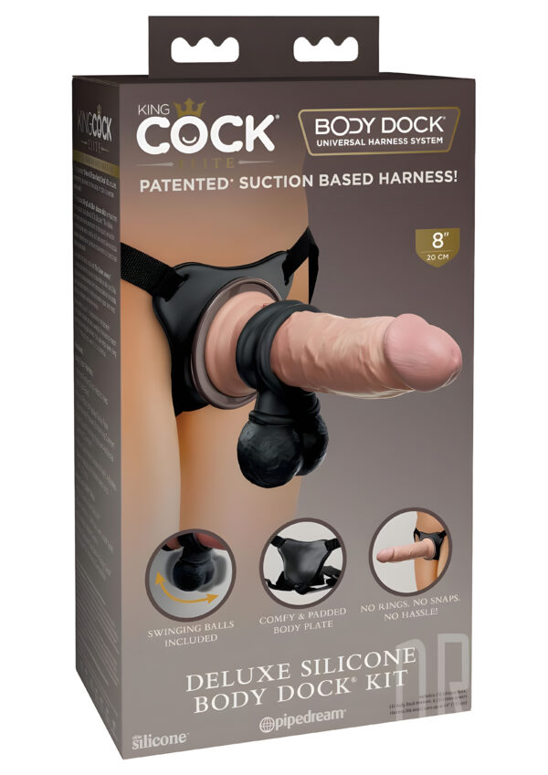Deluxe Silicone Body Dock Kit with 8 Inch Dildo