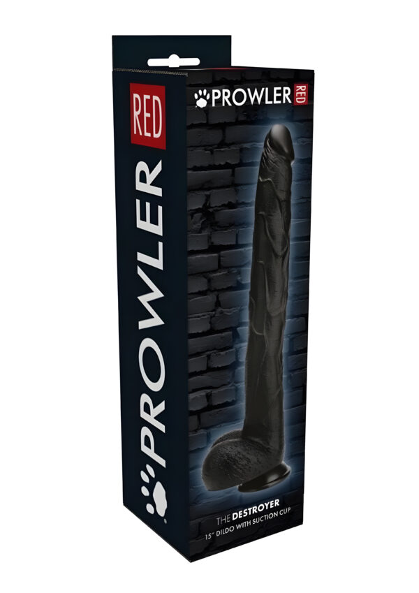 Destroyer Dildo With Suction Cup Black 15 Inch