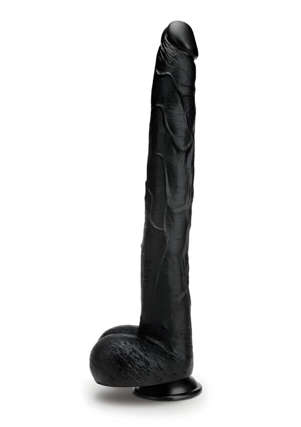 Destroyer Dildo With Suction Cup Black 15 Inch