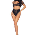 Don't Stop Crop Top Set Black