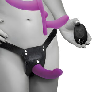 Double Take Double Penetration Vibrating Strap-on