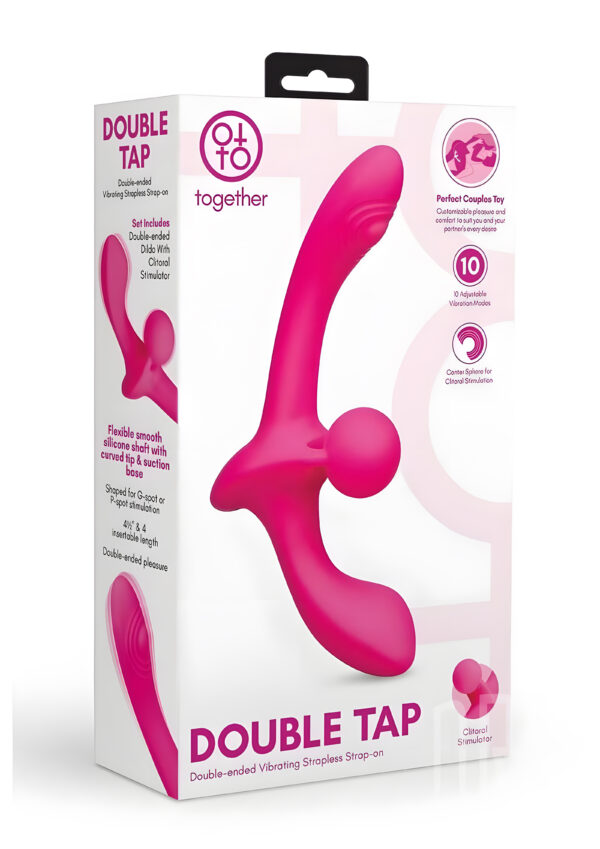 Double Tap Strapless Vibrating Strap-On
