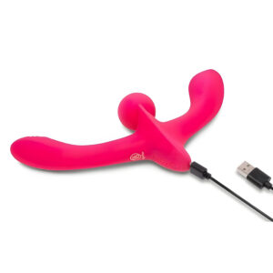 Double Tap Strapless Vibrating Strap-On