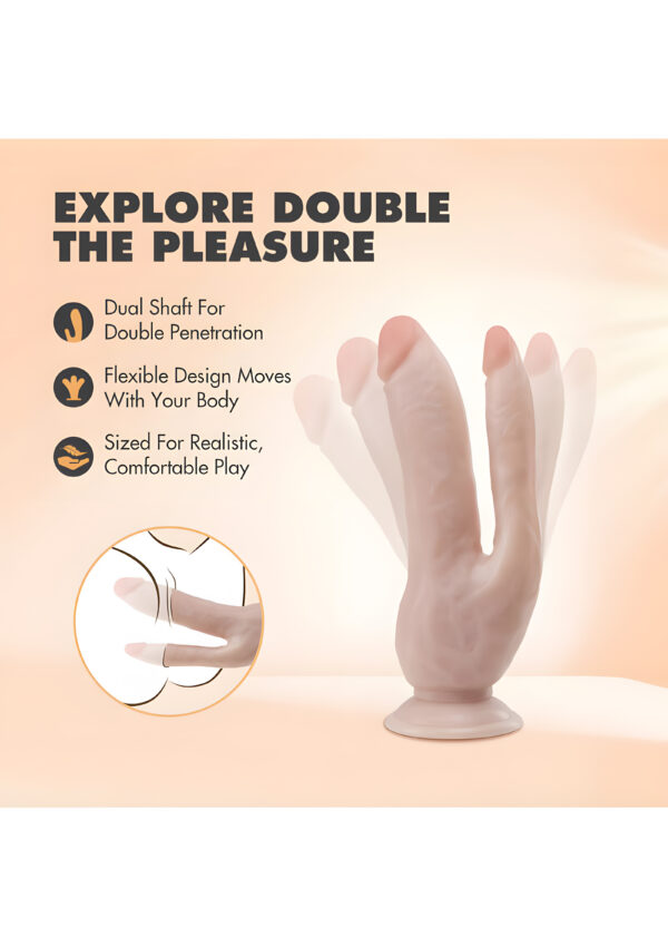 Dr Skin Double Penetration Vanilla Dildo