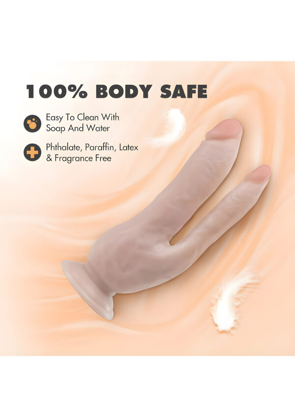 Dr Skin Double Penetration Vanilla Dildo