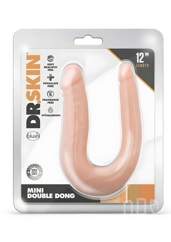 Dr Skin Mini Double Dong Vanilla 12 Inch Double Dildo