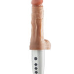 Dr. Skin Platinum Collection Silicone Dr. Hammer Rechargeable Thrusting Dildo with Handle and Remote Control 7in
