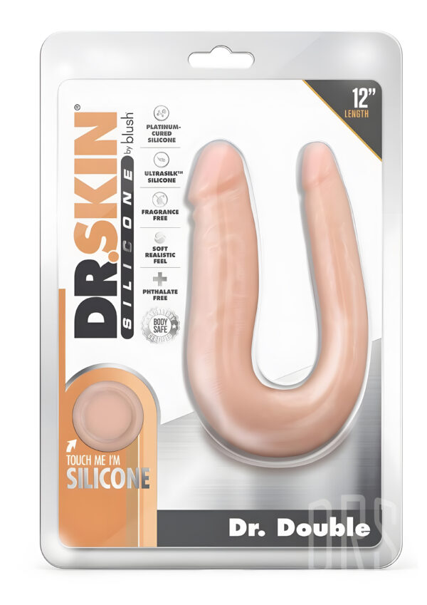 Dr. Skin Silicone Double Vanilla Dildo 12.5 Inch