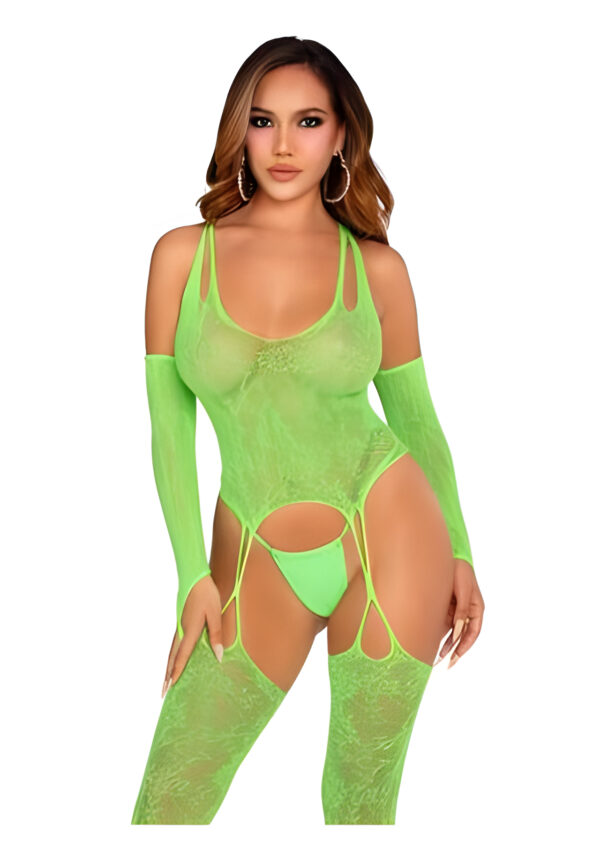 Dream State Neon Green Bodystocking Set