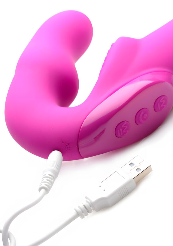 Evoke Rechargeable Vibrating Silicone Strapless Strap On