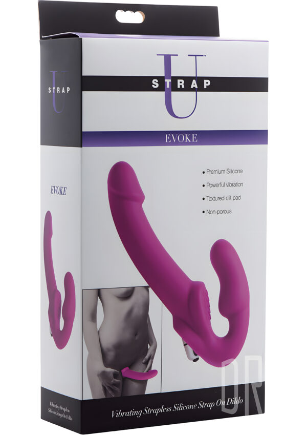 Evoke Vibrating Strapless Silicone Strap-on Dildo