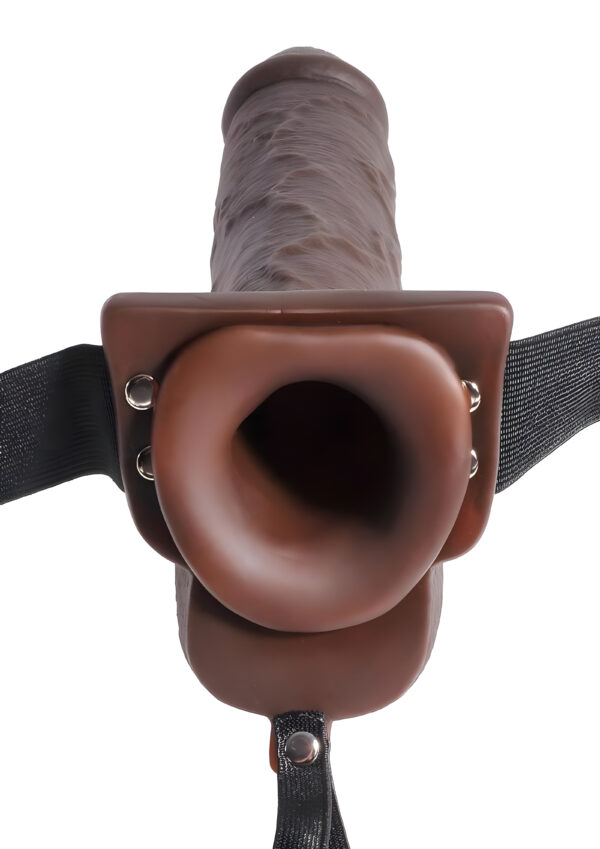 Fetish Fantasy Series 9 Inch Hollow Squirting Strap-On with Balls