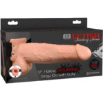 Fetish Fantasy Series 9 Inch Hollow Squirting Strap-On with Balls
