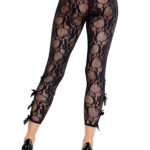 Flora Capri Footless Tights Black