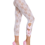 Flora Capri Footless White Tights