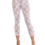Flora Capri Footless White Tights