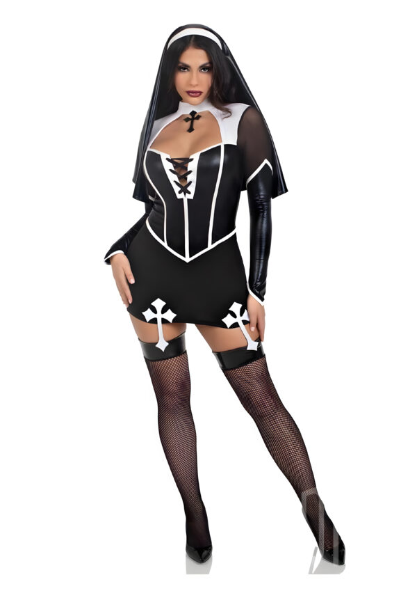 Gothic Nun Costume Set XS