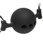 Hinder Breathable Silicone Ball Gag with Nipple Clamps