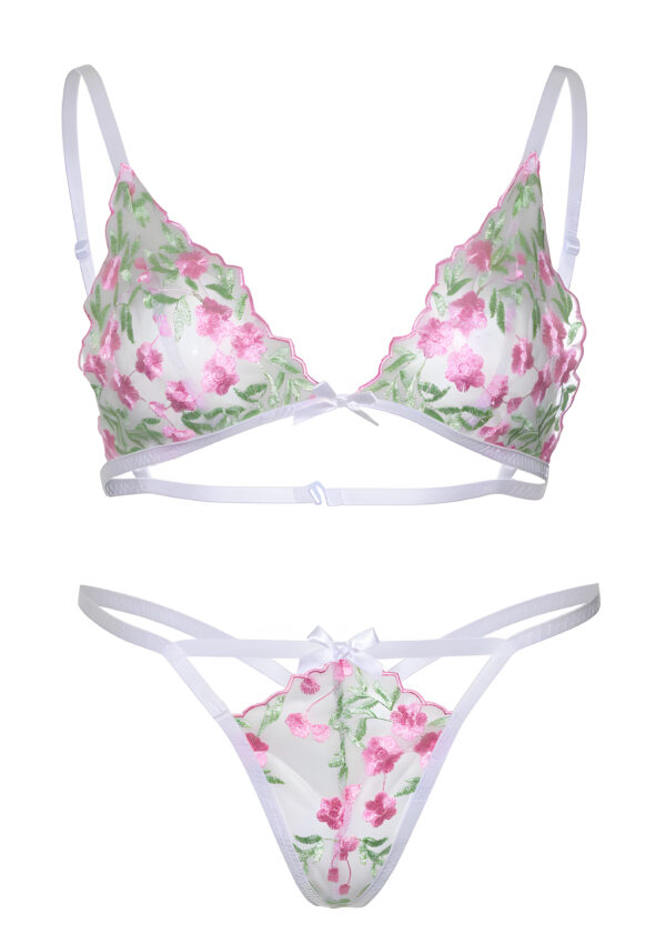 In Bloom Bra and Panty Set Medium White