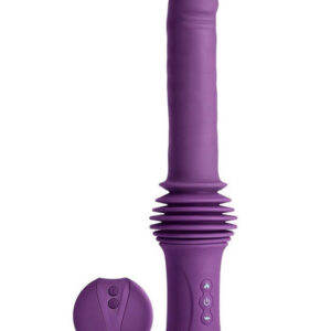 Inya Super Stroker Rechargeable Silicone Thrusting Vibrator with Remote Control - Purple