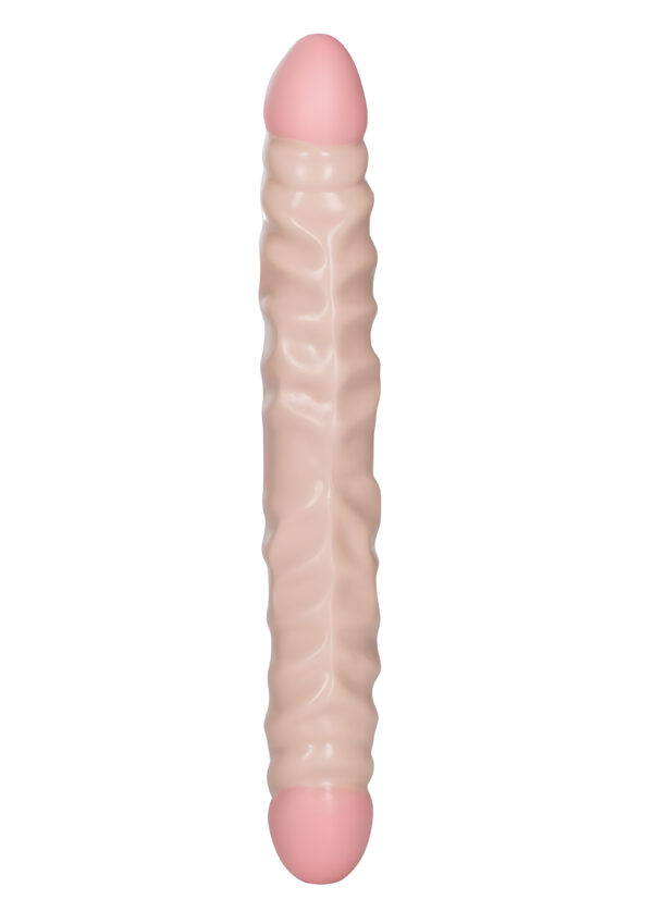 Ivory Veined Double Dong 12 Inch