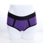 Lace Trim Strapon Panties Purple Strap On​