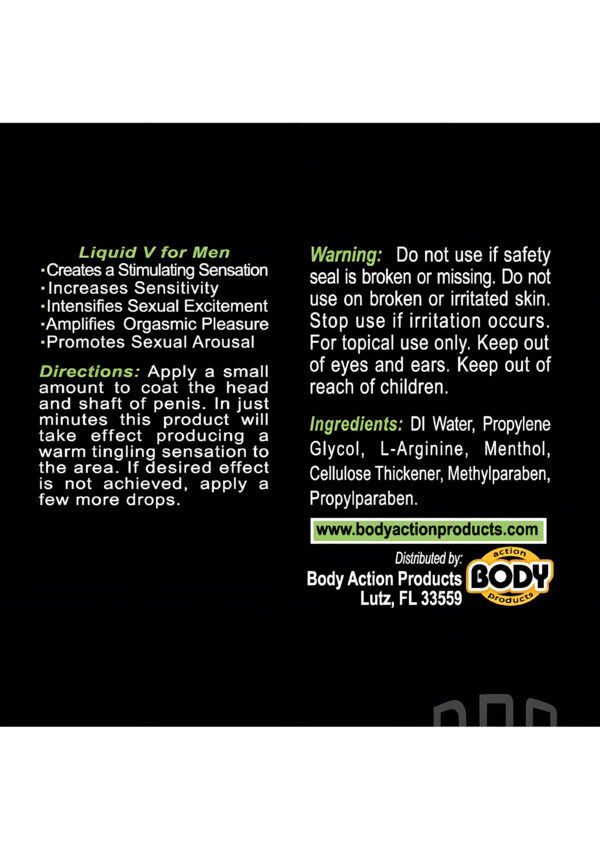 Liquid V Stimulating Gel For Men 1 Oz