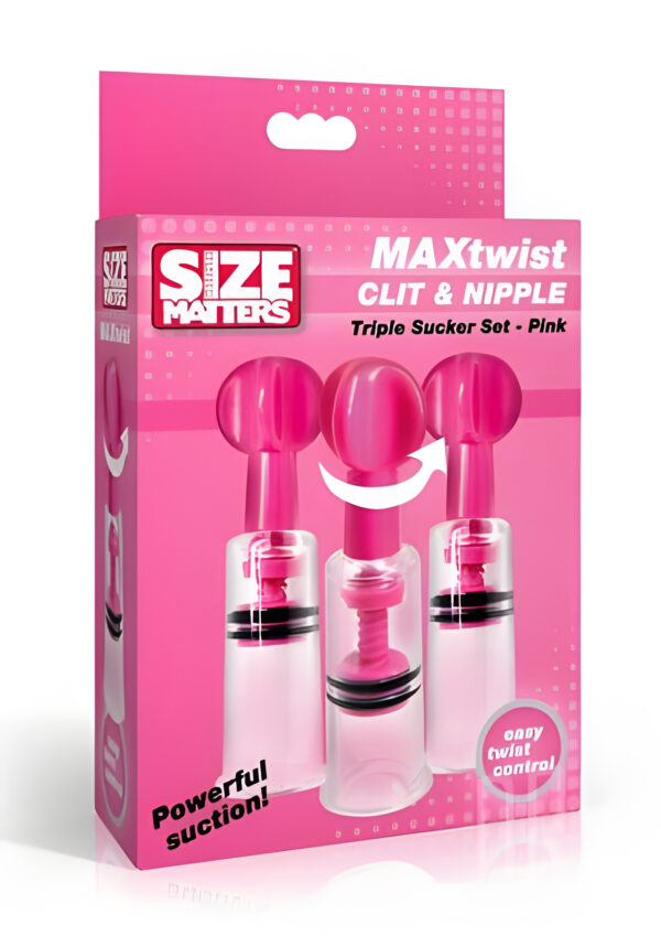 Maxtwist Clit and Nipple Triple Sucker Set Pink
