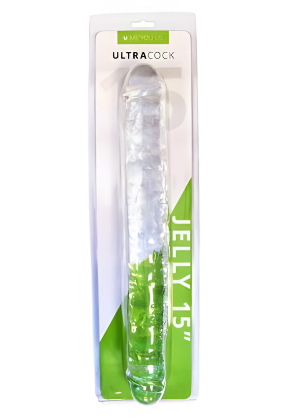 Me You Us Ultra Clear Jelly Double Ended Dildo 15 Inch