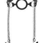 Mutiny Silicone O-Ring Gag with Nipple Clamps